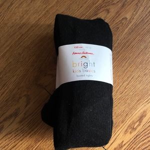 Hanna Andersson Black Footed Tights 150cm